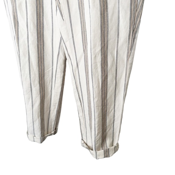J. Jill Linen Striped Drawstring Casual Pants Small - Picture 3 of 8